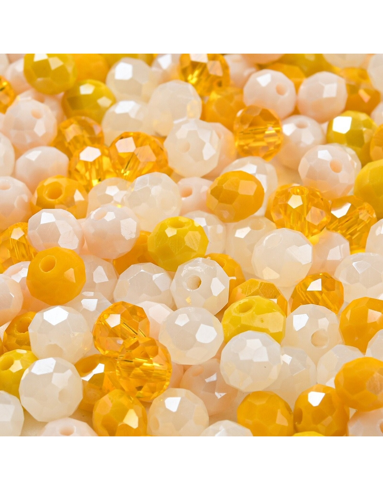 6x5mm Rondelle Yellow Mix  50g