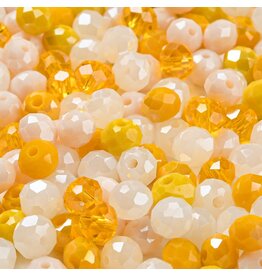 6x5mm Rondelle Yellow Mix  50g