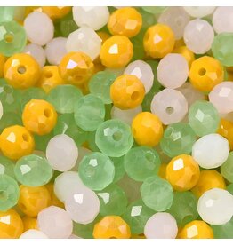 6x5mm Rondelle  Green Yellow Mix  50g