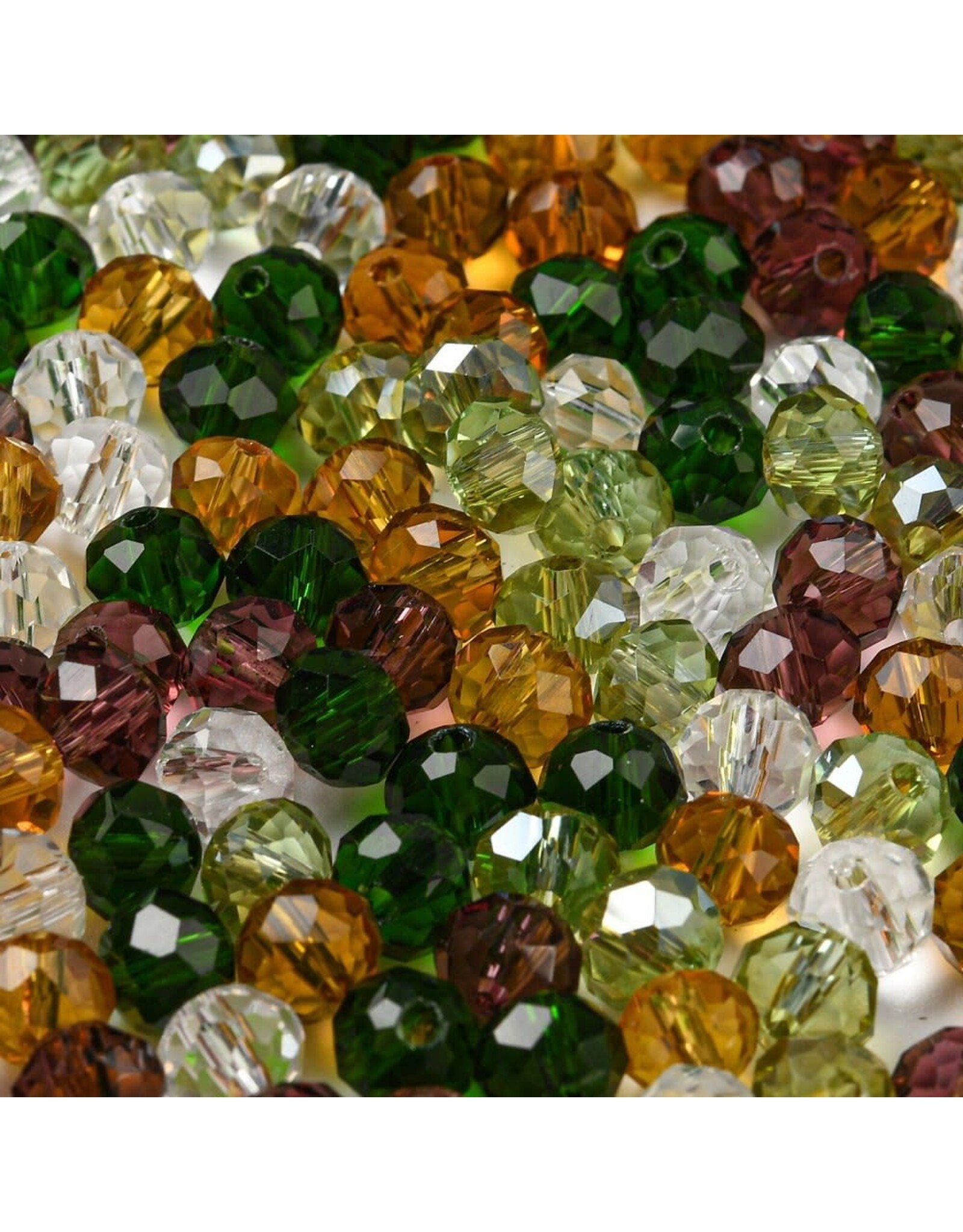 6x5mm Rondelle  Earthy Mix  50g