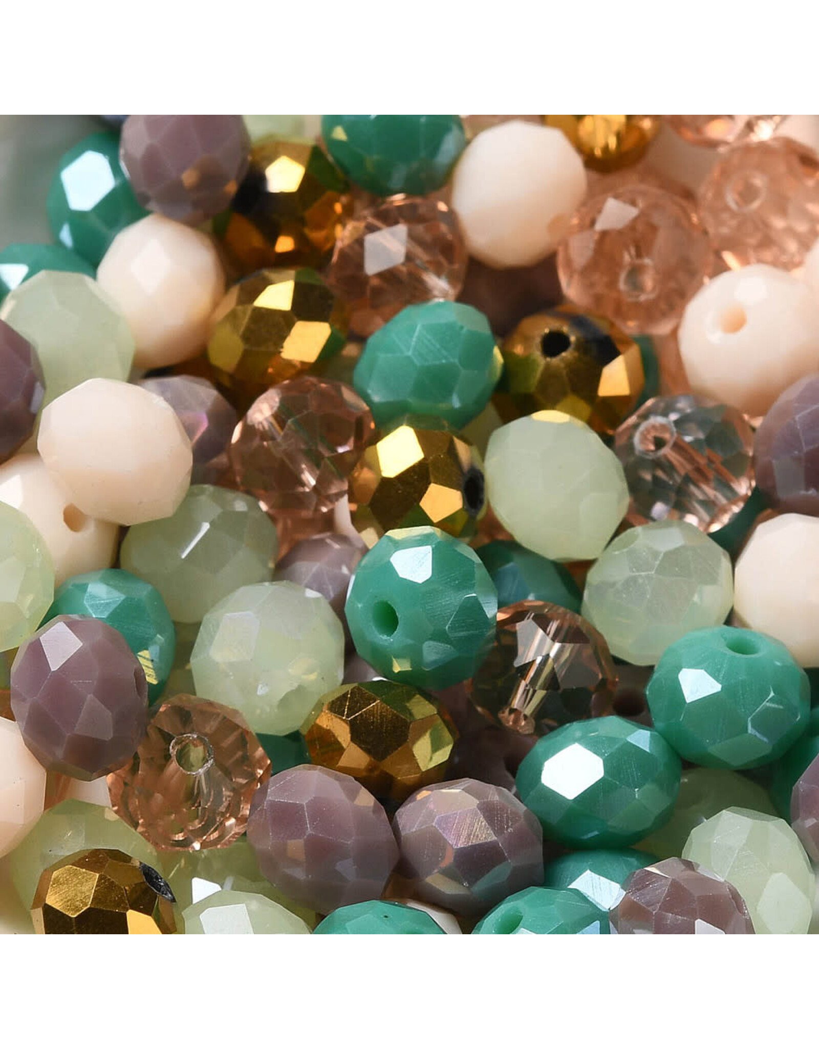 8x6mm Rondelle Beach Mix  50g