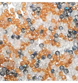 4x3mm Rondelle Peach Topaz  Mix  50g