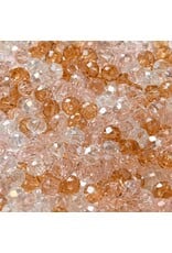 4x3mm Rondelle Pink Topaz  Mix  50g