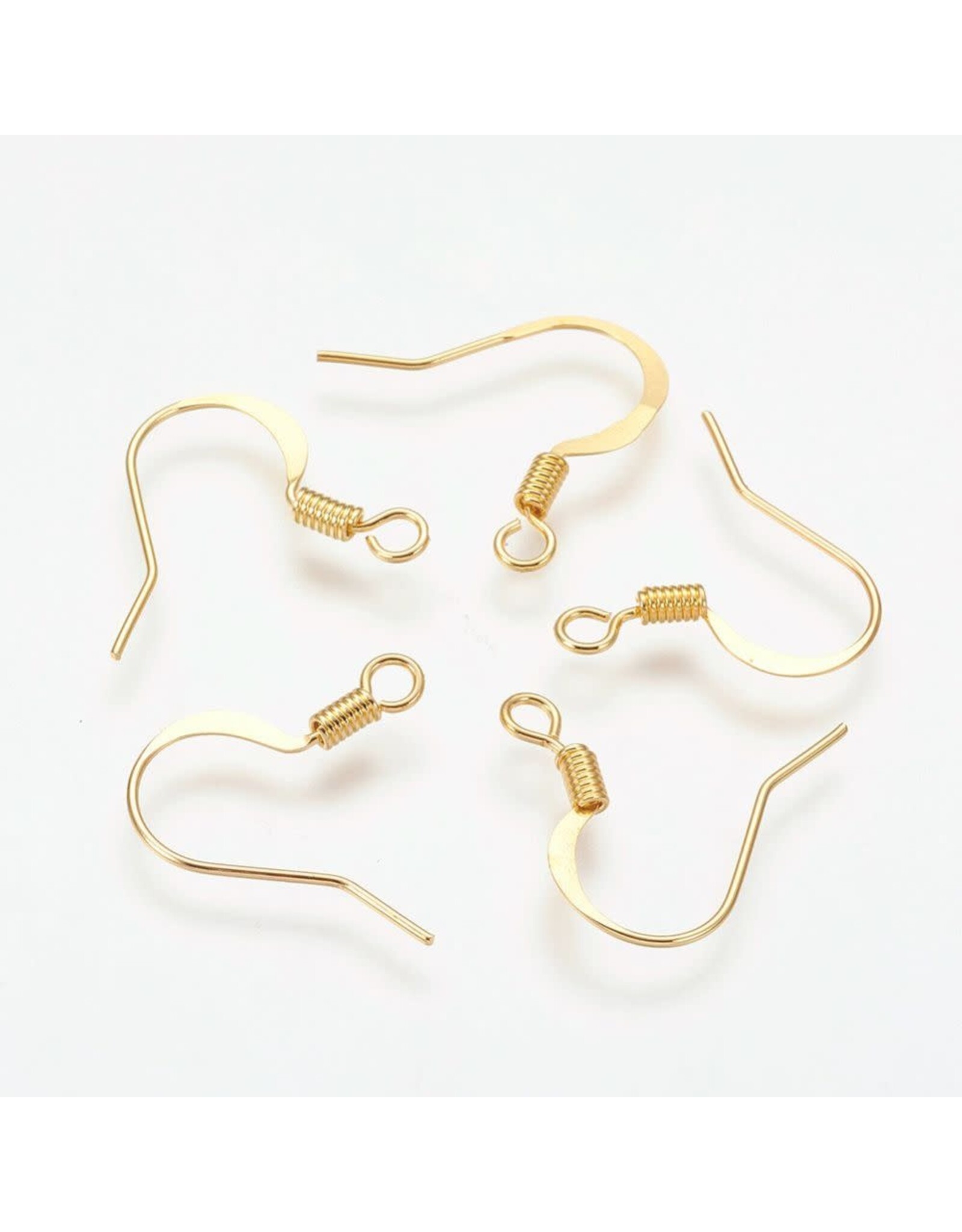 Ear Wire  Spring 15x.7mm  Gold    NF