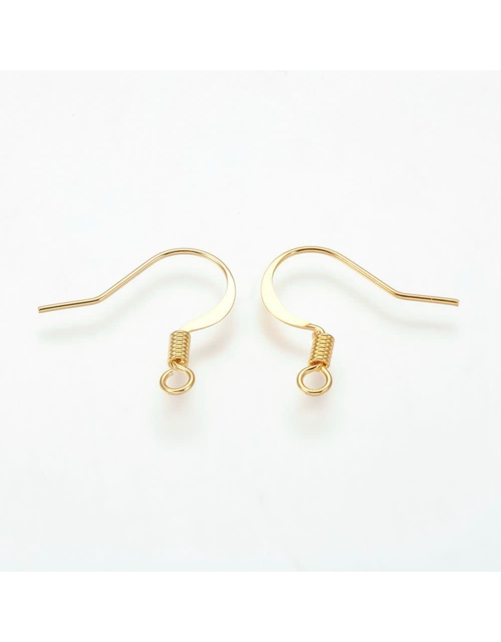 Ear Wire  Spring 15x.7mm  Gold    NF