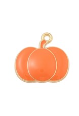 Pumpkin Charm 20mm Gold x2