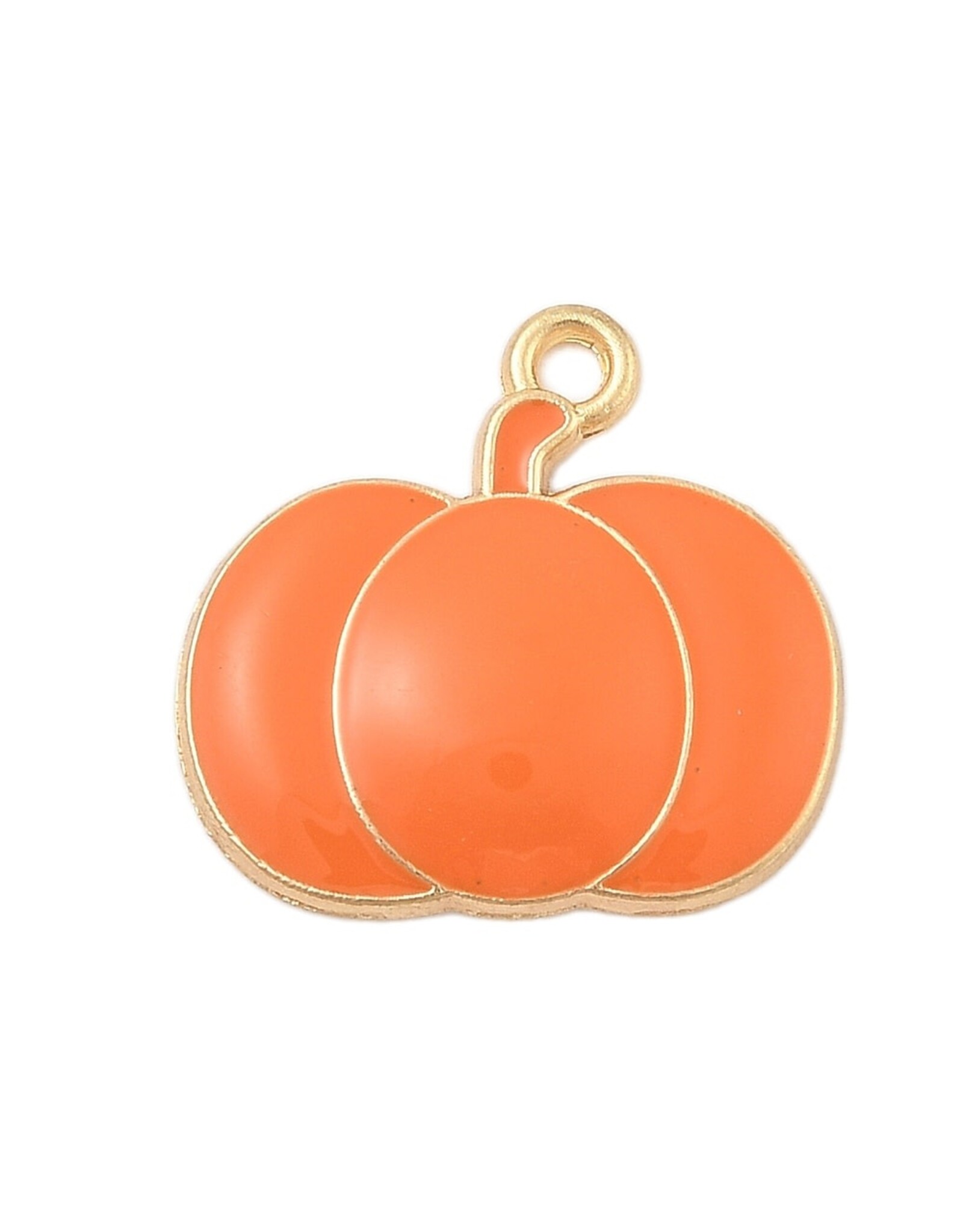 Pumpkin Charm 20mm Gold x2