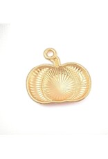Pumpkin Charm 20mm Gold x2