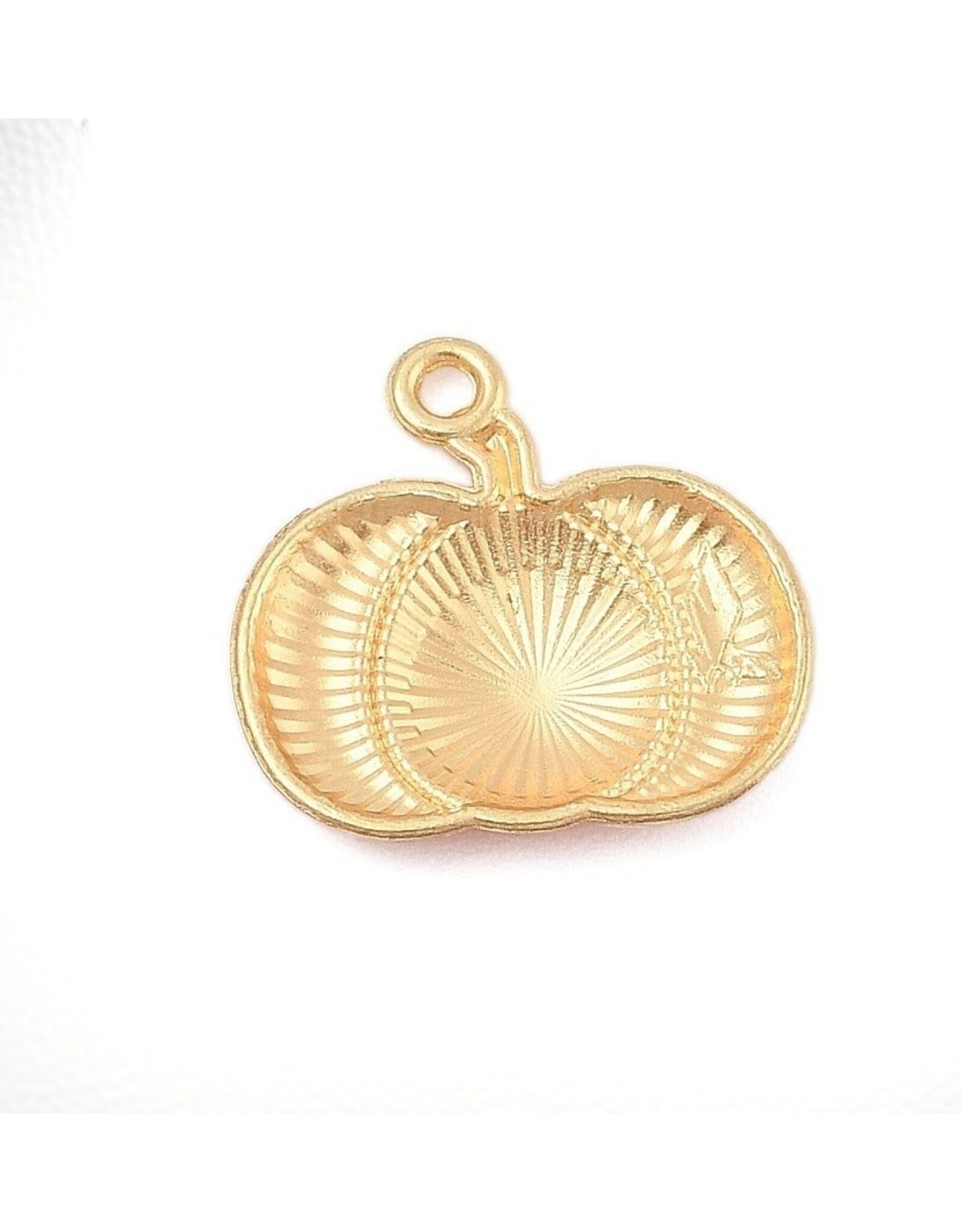 Pumpkin Charm 20mm Gold x2