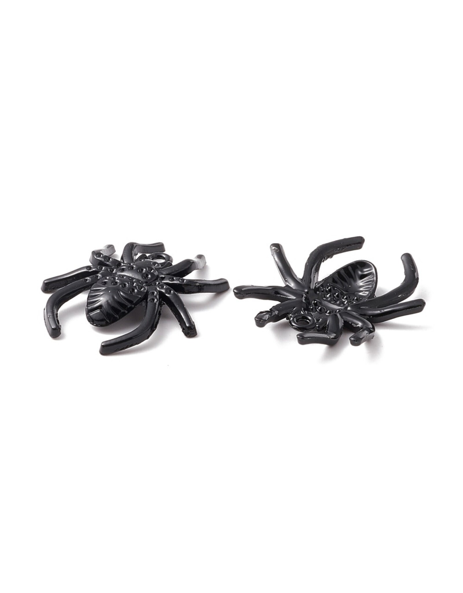 Spider Pendant 30mm Black   x6