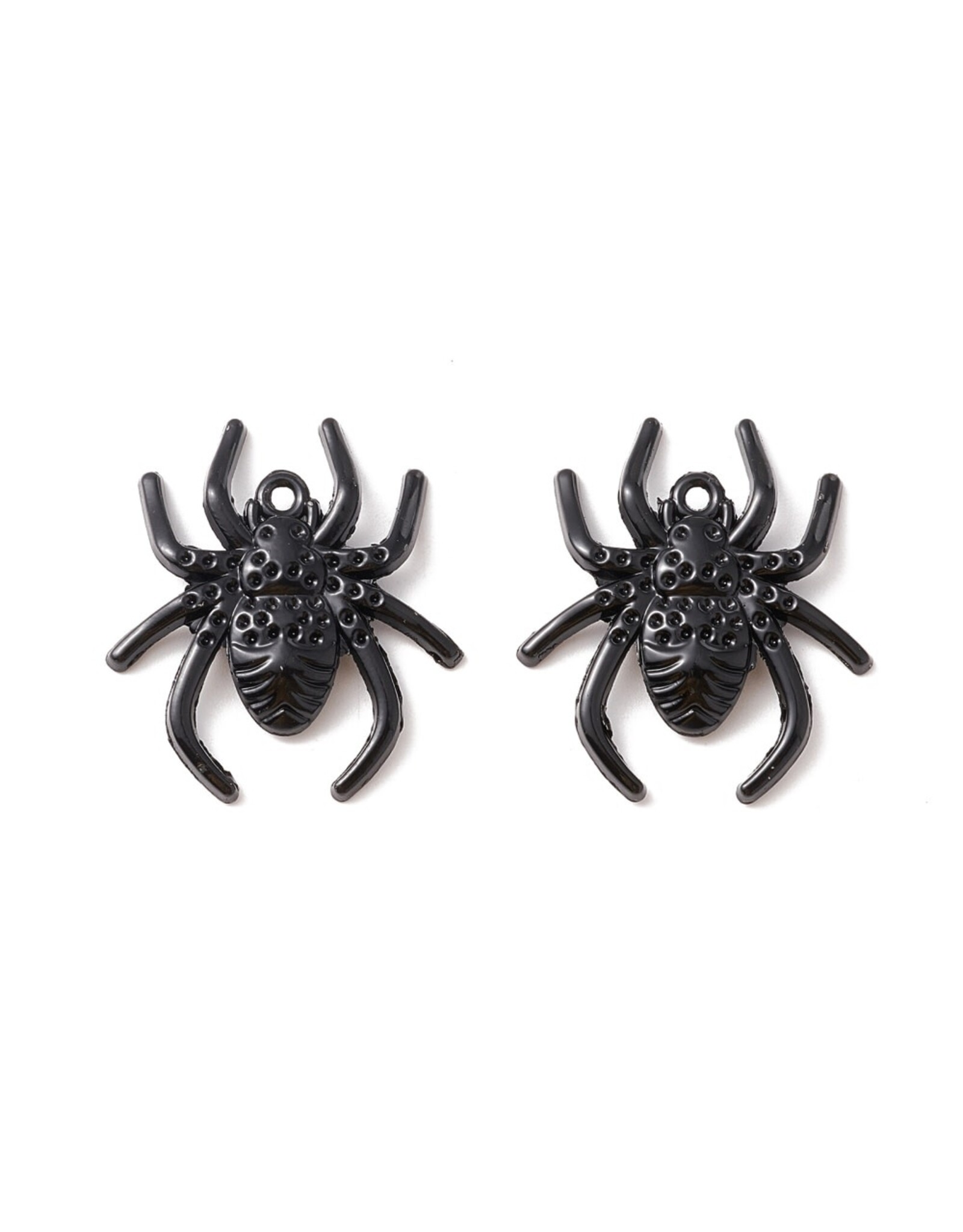 Spider Pendant 30mm Black   x6