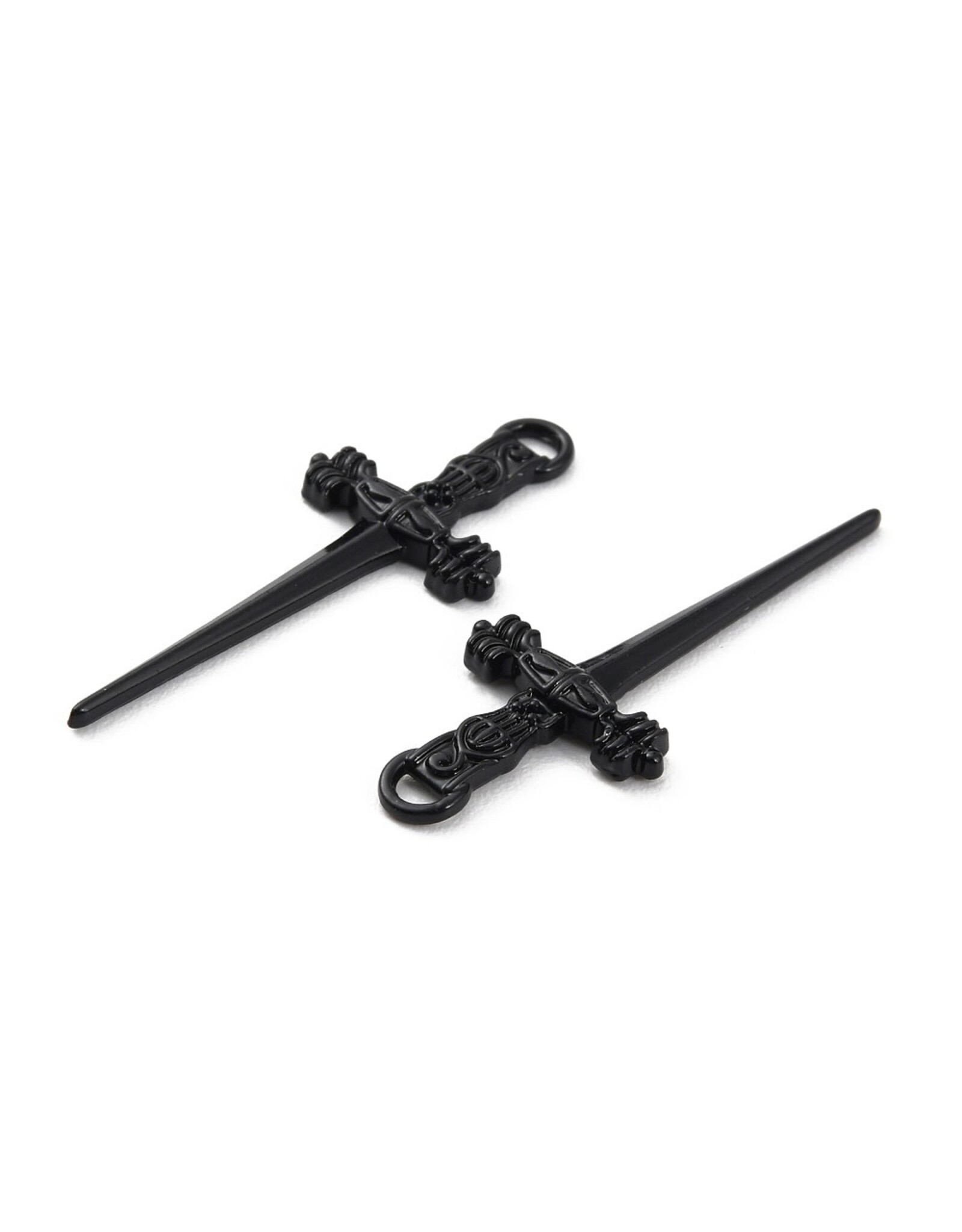 Sword Pendant 34mm  Black  x6 NF