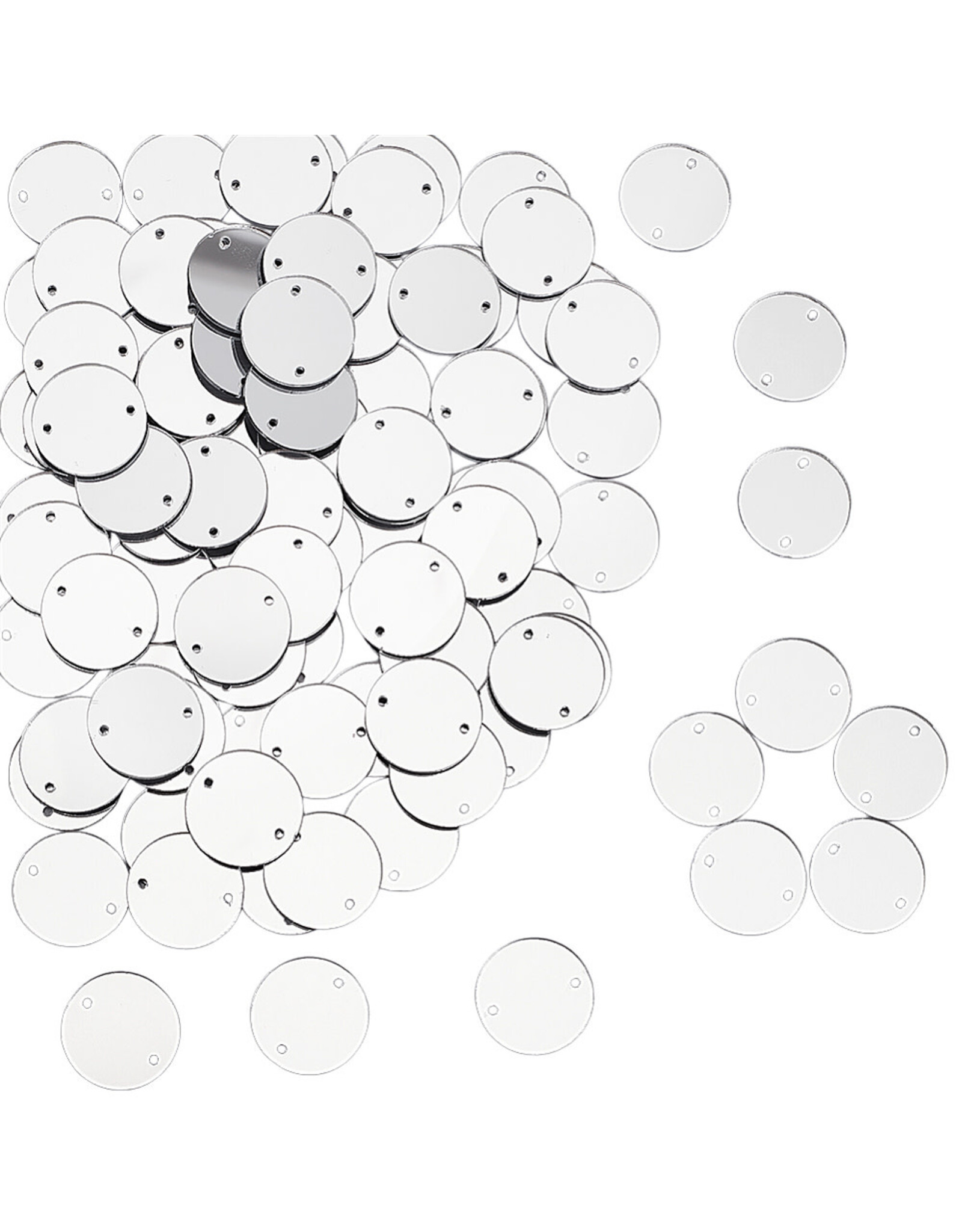 Round Acrylic Cabochon 20mm Mirror  x10