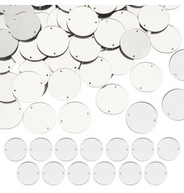 Round Acrylic Cabochon 30mm Mirror  x6