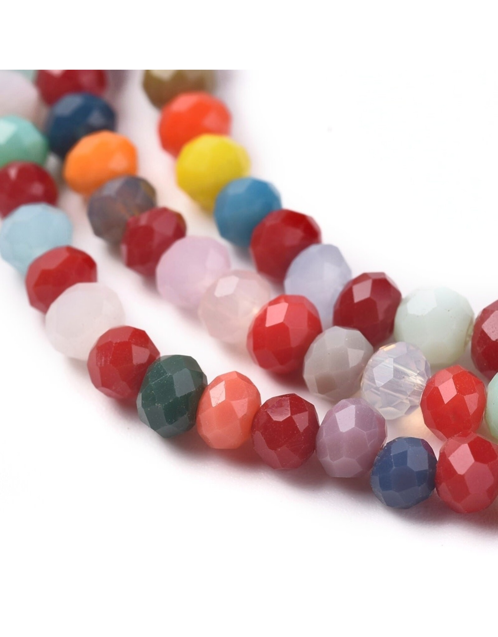3.5x3mm Rondelle Opaque Multi x120
