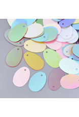 19x12mm Drop  Sequin  Multi  Colour  10g