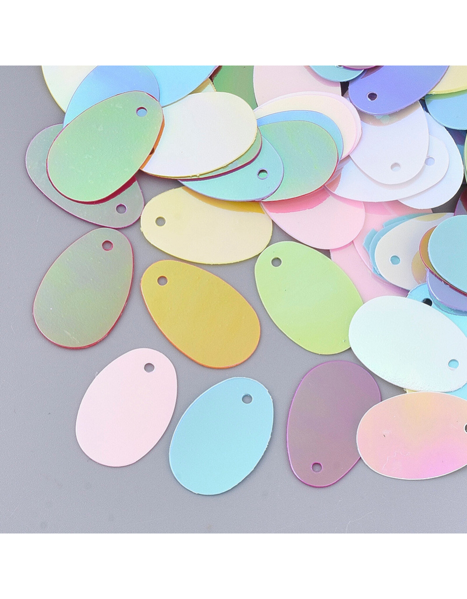 19x12mm Drop  Sequin  Multi  Colour  10g