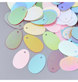 19x12mm Drop  Sequin  Multi  Colour  10g