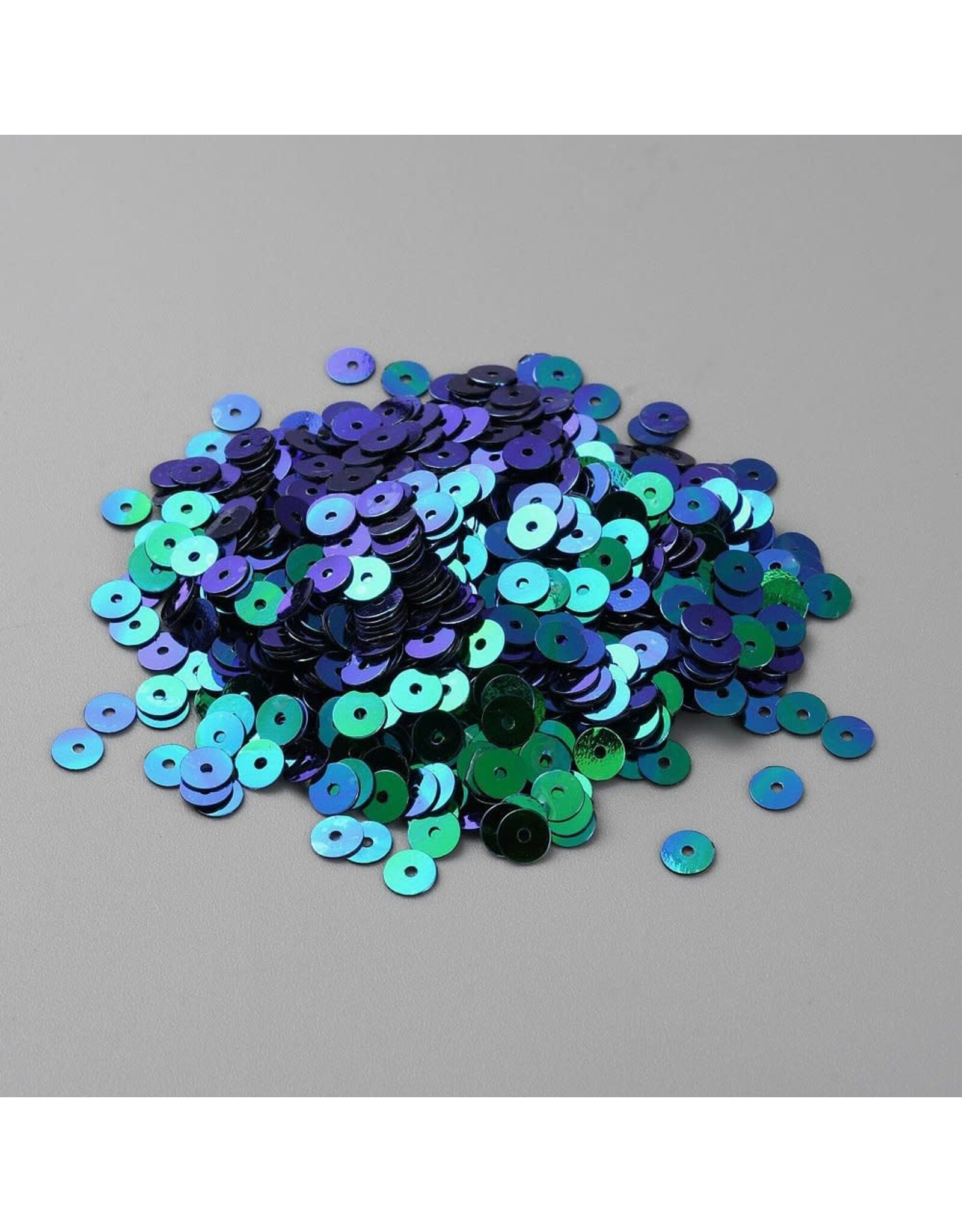 5mm Round Flat  Sequin Teal AB    9.5g