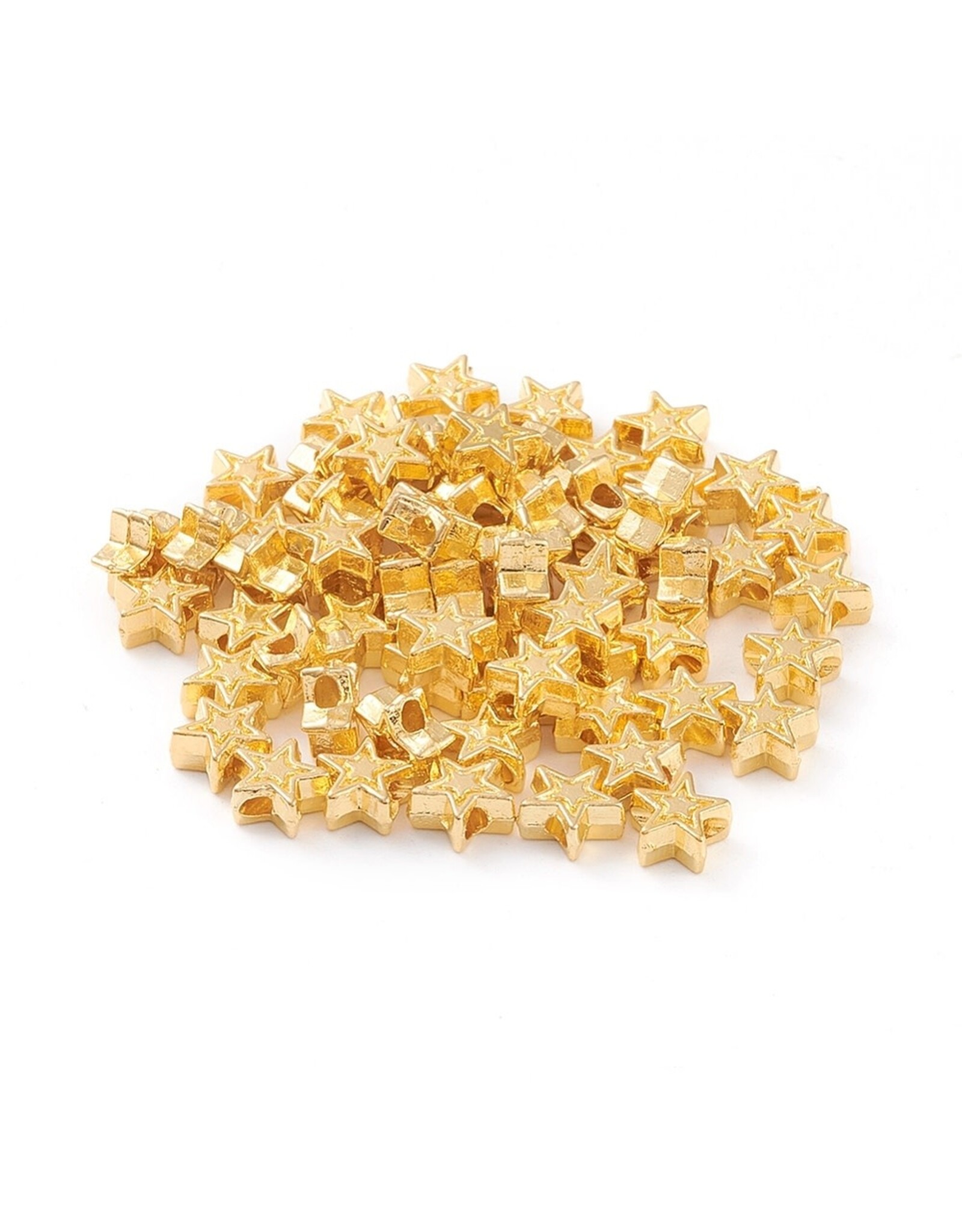 Star Bead Gold  6mm    NF