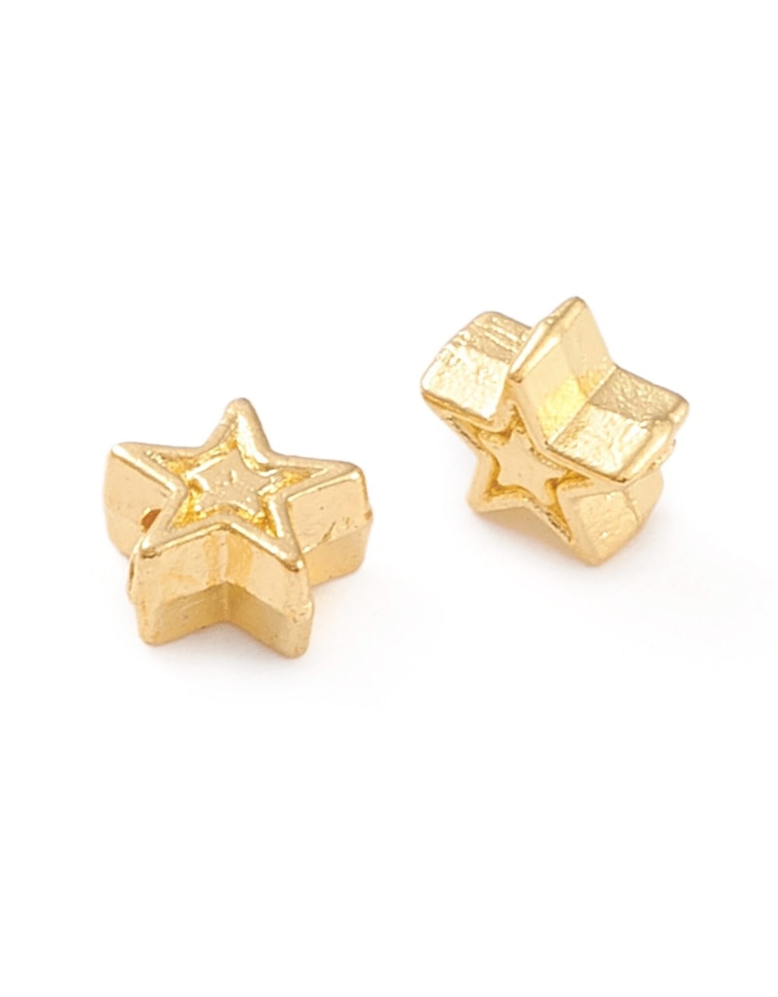 Star Bead Gold  6mm    NF