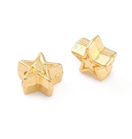 Star Bead Gold  6mm    NF