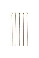 Headpins 3” Ball 20g Antique Brass NF