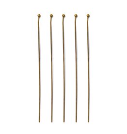 Headpins 3” Ball 20g Antique Brass NF