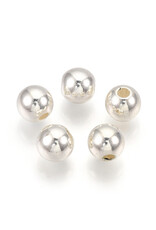 Acrylic  Round Silver Metallic