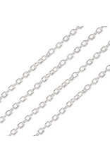 #7 Cable Chain 3x2mm  Silver  16 Feet