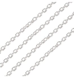 #7 Cable Chain 3x2mm  Silver  16 Feet
