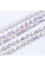 Rhinestone Banding 1 row 2mm Silver/Clear AB