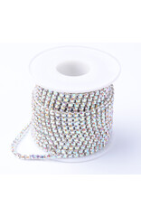 Rhinestone Banding 1 row 2mm Silver/Clear AB
