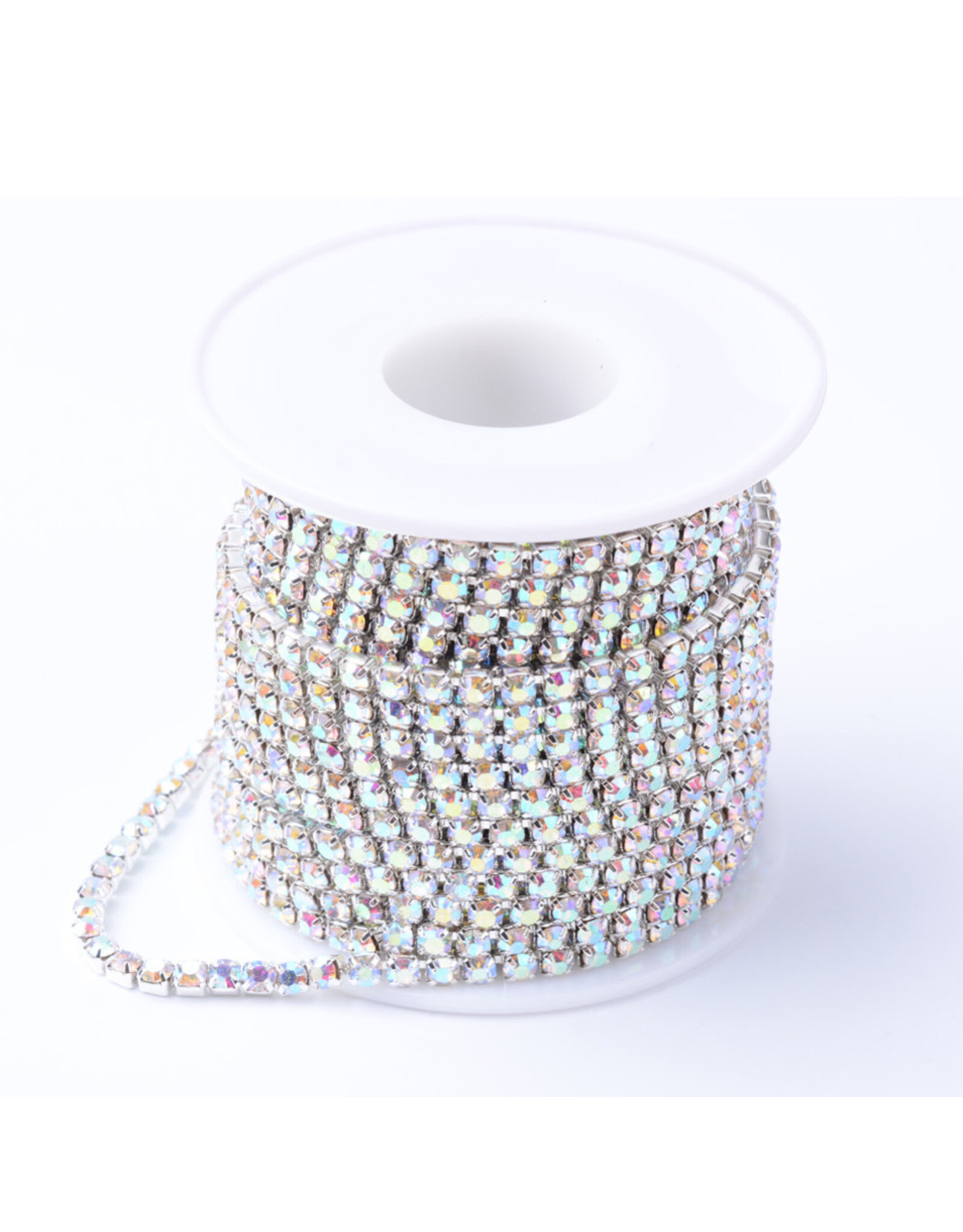 Rhinestone Banding 1 row 2mm Silver/Clear AB