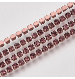 Rhinestone Banding 1 row 2mm  Light Amethyst/Purple