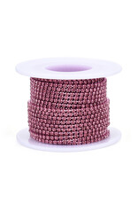 Rhinestone Banding 1 row 2mm  Rose/Pink