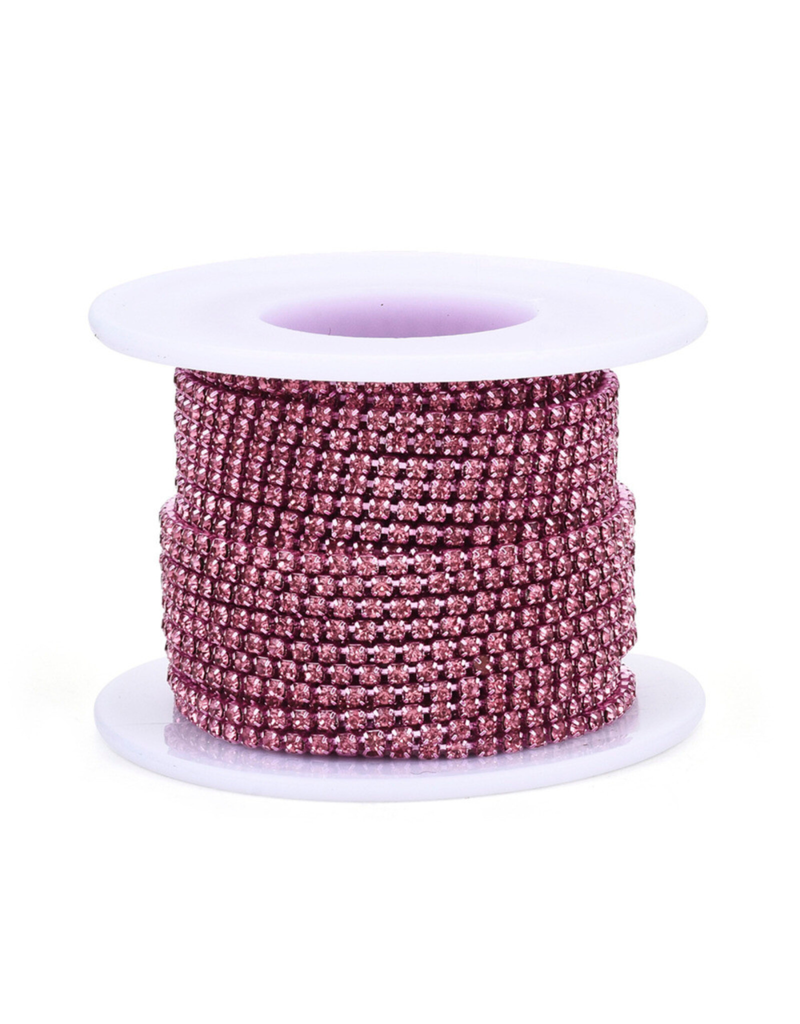 Rhinestone Banding 1 row 2mm  Rose/Pink