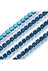Rhinestone Banding 1 row 2mm  Light Sapphire/Blue