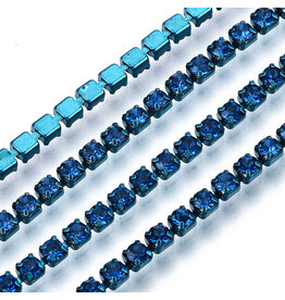 Rhinestone Banding 1 row 2mm  Light Sapphire/Blue