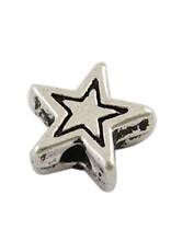 Star Bead Antique Silver 6mm   NF