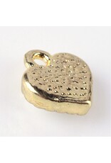 Heart Charm 8mm White Gold  x5