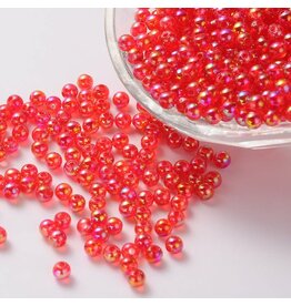 Round  6mm Red AB