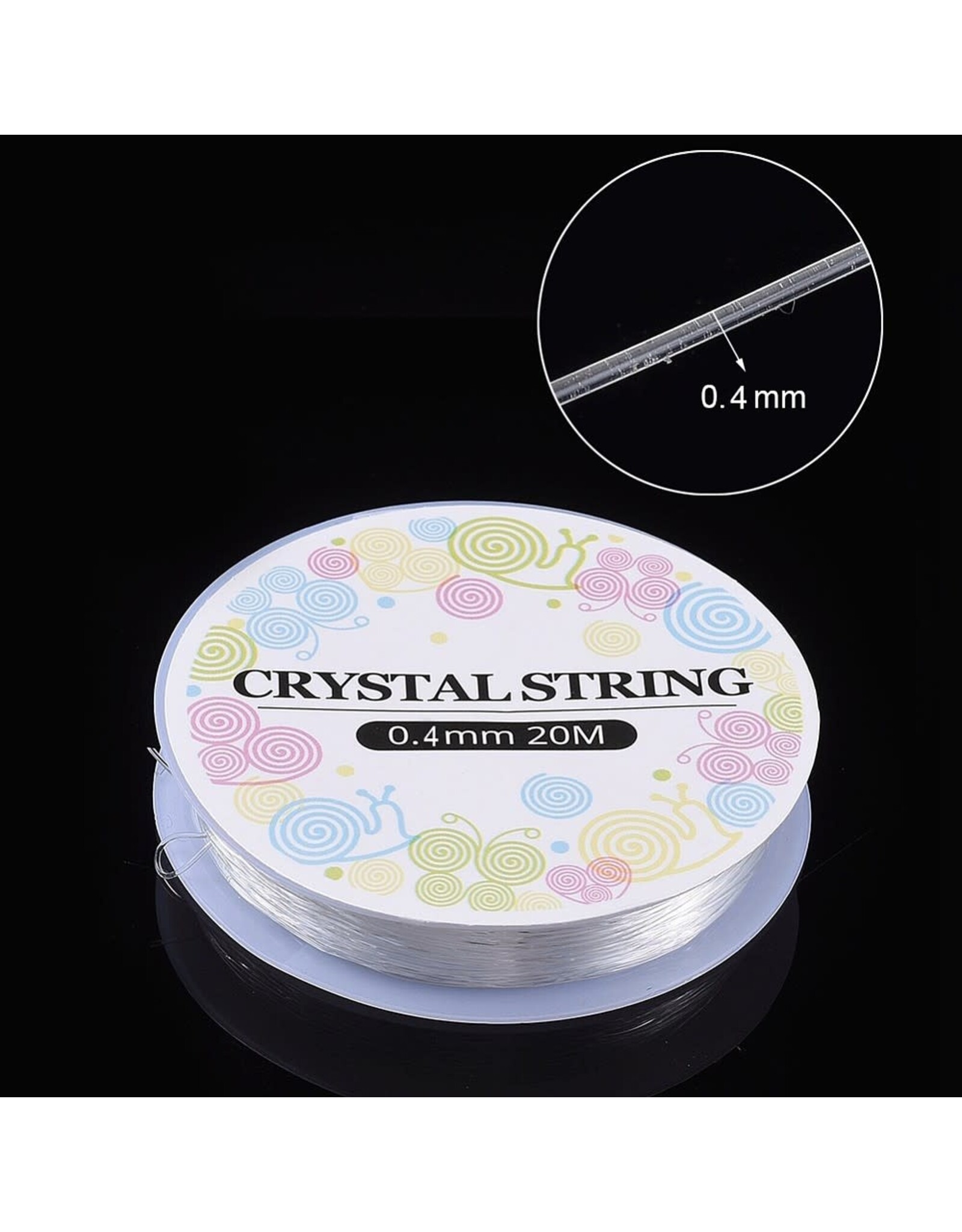 Elastic Cord  Clear Round  .4mm  x20m