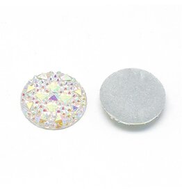 25mm Resin Round Clear AB Spiky