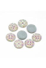 25mm Resin Round Clear AB Spiky