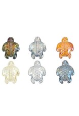18x14mm Glass Turtle Random  Colours