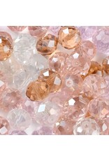 10x8mm Rondelle Pink Topaz Mix  50g