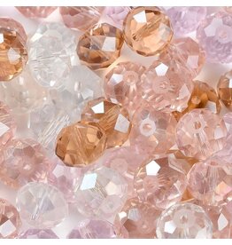 10x8mm Rondelle Pink Topaz Mix  50g