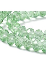 12x8mm Rondelle Peridot Green  x35