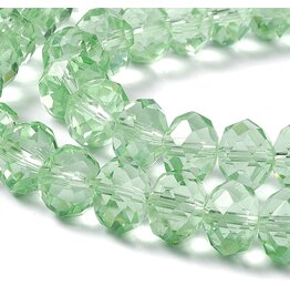 12x8mm Rondelle Peridot Green  x35
